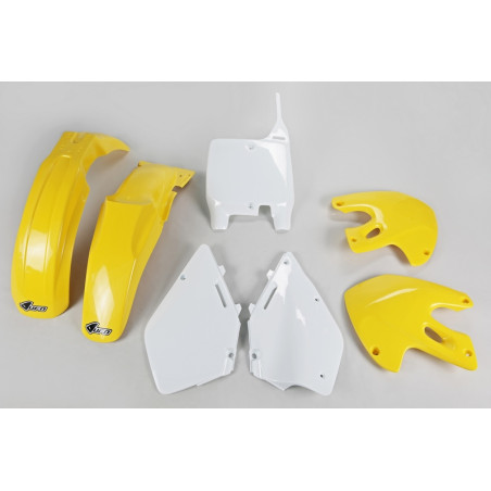 Kit plastiques UFO Jaune/Blanc pour Suzuki RM 125 / 250 – 2000