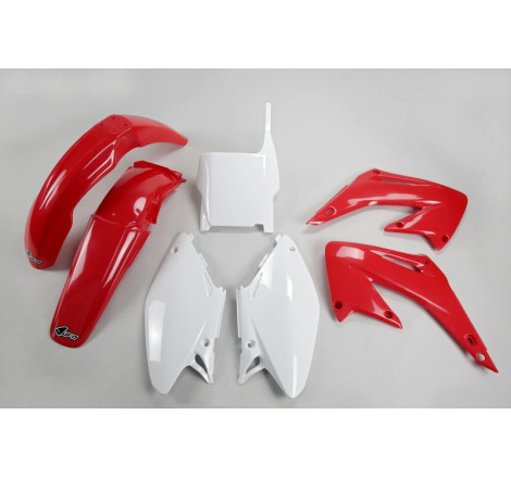 Kit plastiques UFO Rouge/Blanc pour Honda CR 125 / 250 – 2005 à 2007