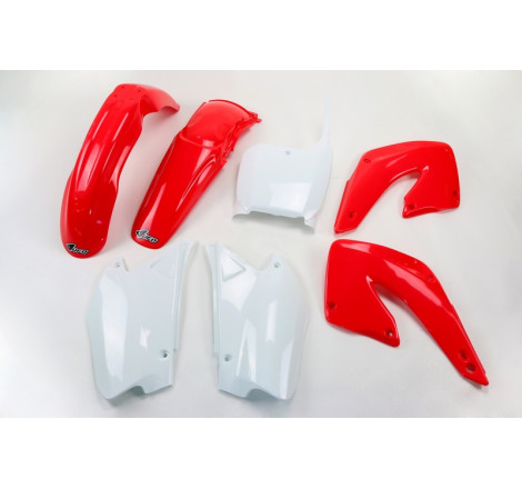 Kit plastiques UFO Rouge/Blanc pour Honda CR 125 / 250 – 2000 à 2001