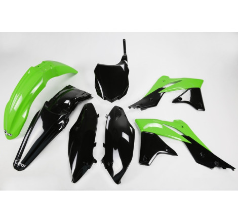 Kit plastiques UFO Vert/Noir pour Kawasaki KX-F 250 – 2013 à 2016