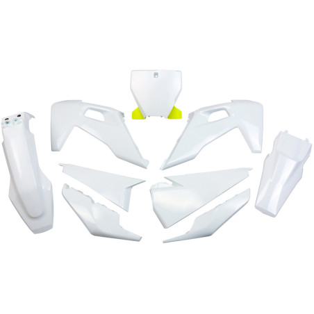 Kit plastiques UFO Blanc pour KTM/Husqvarna TC / FC 125/250/350/450 – 2019 à 2022