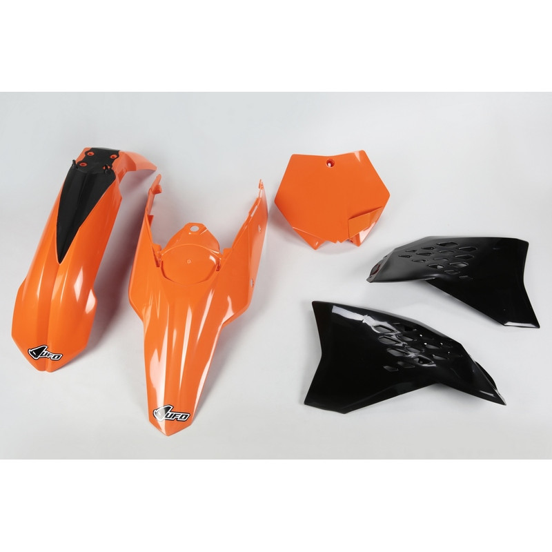Kit plastiques UFO Orange/Noir pour KTM SX / SX-F 125/250/450 – 2007 à 2010