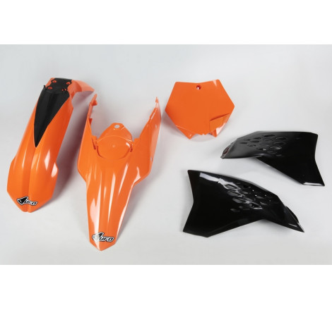 Kit plastiques UFO Orange/Noir pour KTM SX / SX-F 125/250/450 – 2007 à 2010