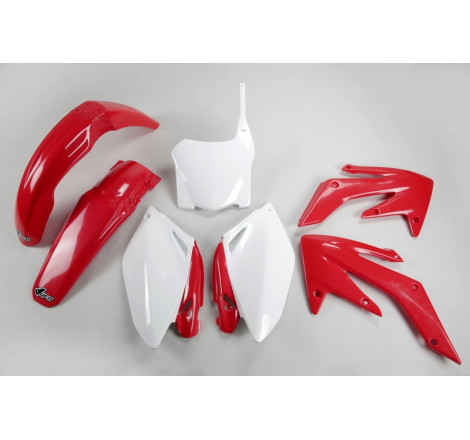 Kit plastiques UFO Rouge/Blanc pour Honda CRF 250 – 2008 à 2009