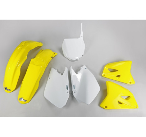 Kit plastiques UFO Jaune/Blanc pour Suzuki RM 125 / 250 – 2006 à 2008