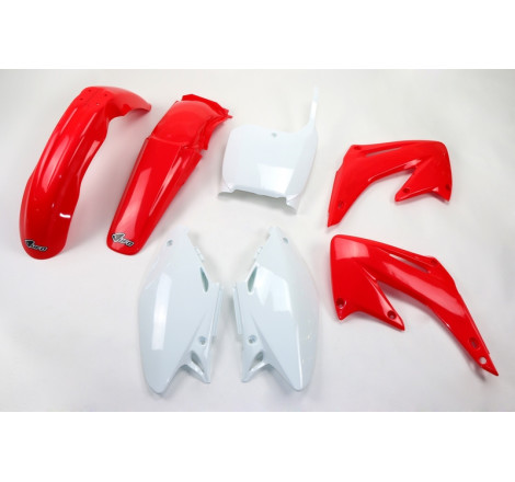 Kit plastiques UFO Rouge/Blanc pour Honda CR 125 / 250 – 2002 à 2003