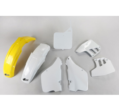 Kit plastiques UFO Jaune/Blanc pour Suzuki RM 125 – 1992