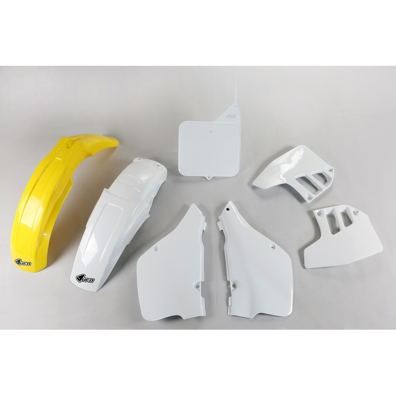 Kit plastiques UFO Jaune/Blanc pour Suzuki RM 125 – 1992
