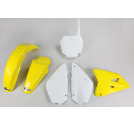 Kit plastiques UFO Jaune/Blanc pour Suzuki RM 85 – 2002 à 2022