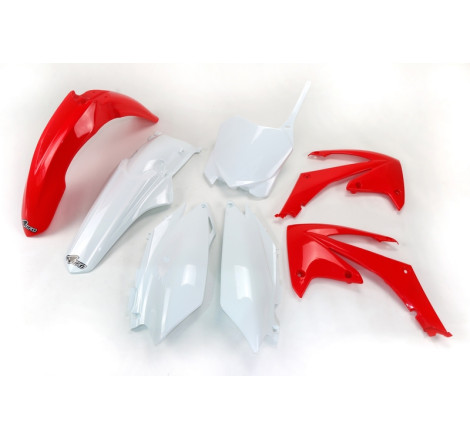 Kit plastiques UFO Rouge/Blanc pour Honda CRF 250 / 450