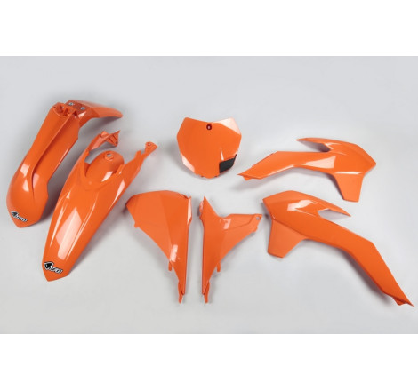 Kit plastique UFO orange 125/250/350/450 SX/SX-F 2013 à 2015
