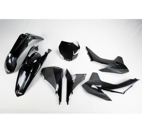 Kit plastique UFO noir 125/250/350/450 SX/SX-F 2013 à 2015