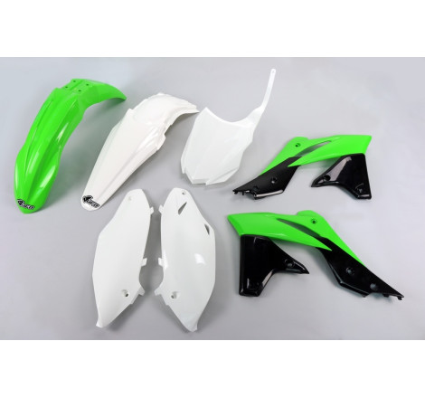 Kit plastiques UFO Vert/Blanc/Noir pour Kawasaki KX-F 250 – 2013 à 2016