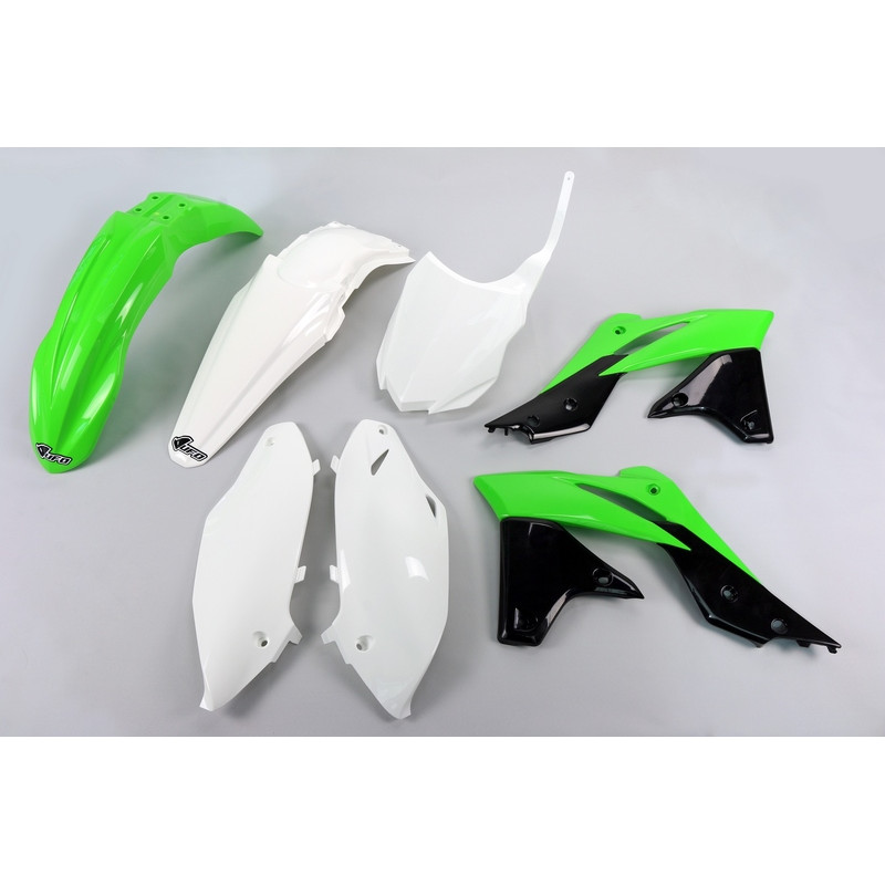 Kit plastiques UFO Vert/Blanc/Noir pour Kawasaki KX-F 250 – 2013 à 2016