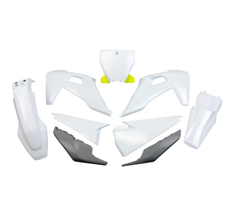 Kit plastiques UFO Blanc/Gris/Jaune pour 125/250/350/450 TC / FC – 2019 à 2022