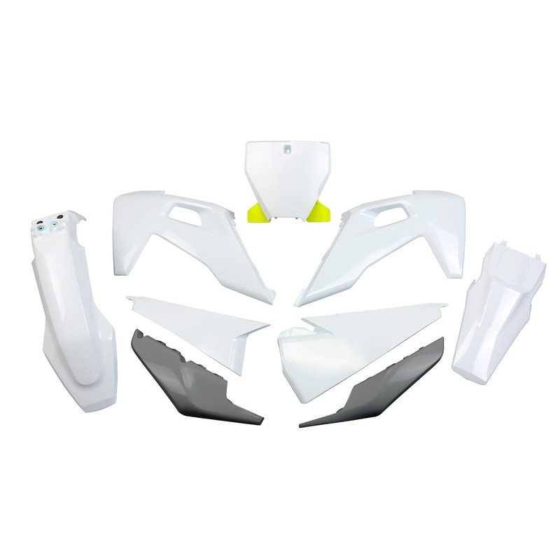 Kit plastiques UFO Blanc/Gris/Jaune pour 125/250/350/450 TC / FC – 2019 à 2022