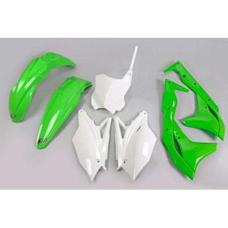 Kit plastiques UFO Vert/Blanc pour Kawasaki KX-F 250 – 2018 à 2020