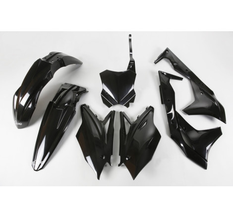 Kit plastiques UFO Noir pour Kawasaki KX-F 250 – 2018 à 2020