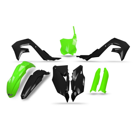 Kit plastiques UFO Noir/Vert Fluo pour Kawasaki KX-F 250 / 450