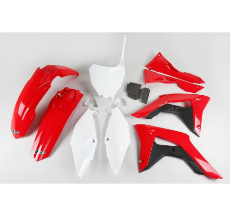 Kit plastiques UFO Rouge/Noir pour Honda CRF 250 / 450