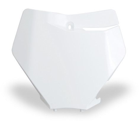 Plaque numéro frontale UFO blanche pour KTM SX / SX-F 125/250/350/450 (2019-2022)