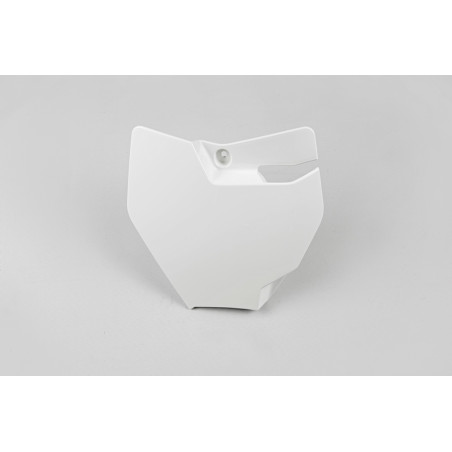 Plaque numéro frontale UFO blanche pour KTM 65 SX (2016-2024)