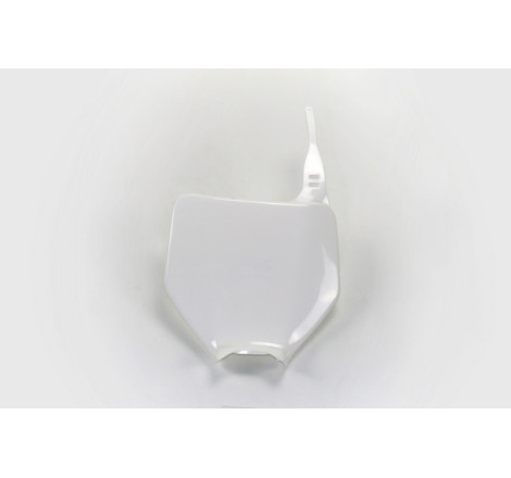 Plaque numéro frontale UFO blanche pour Kawasaki KX 125 / 250 (2003-2004)
