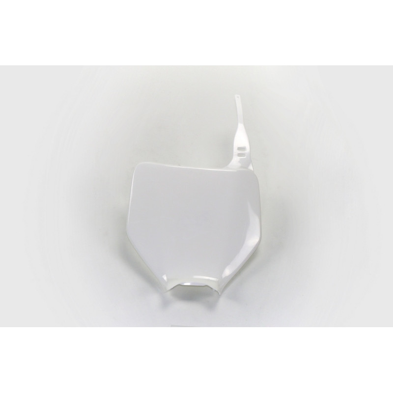 Plaque numéro frontale UFO blanche pour Kawasaki KX 125 / 250 (2003-2004)