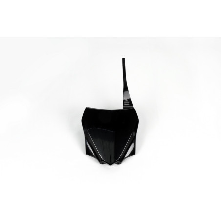 Plaque numéro frontale UFO noire pour Kawasaki KX 85 (2014-2021)