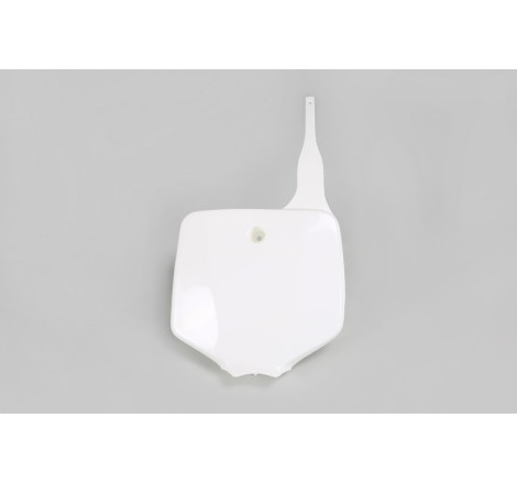 Plaque numéro frontale UFO blanche pour Kawasaki KX 65 (2000-2021)