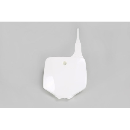 Plaque numéro frontale UFO blanche pour Kawasaki KX 65 (2000-2021)