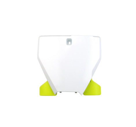 Plaque numéro frontale UFO blanche/jaune pour Husqvarna TC / FC 125/250/350/450 (2019-2022)