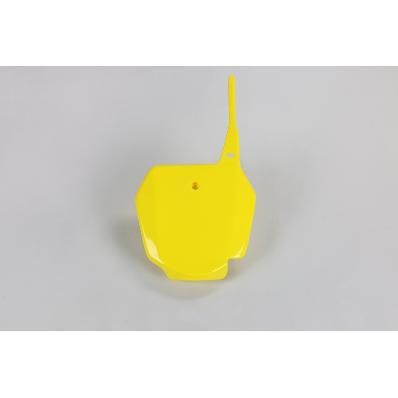 Plaque numéro frontale UFO jaune pour Suzuki RM 85 (2002-2022)