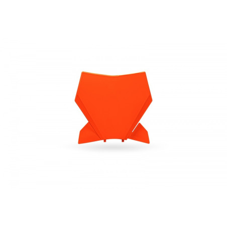 Plaque numéro frontale UFO Orange Fluo 125/250/350/450 SX / SX-F 2023–2025 – Look racing et protection