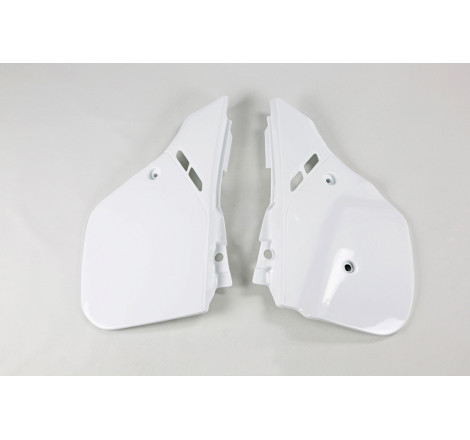 Plaques latérales UFO blanches pour Honda CR 125 / 250 / 500