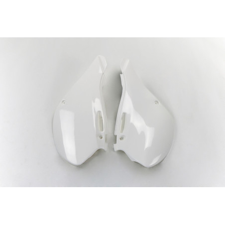 Plaques latérales UFO blanches pour Kawasaki KX 125 / 250 (1999–2002)
