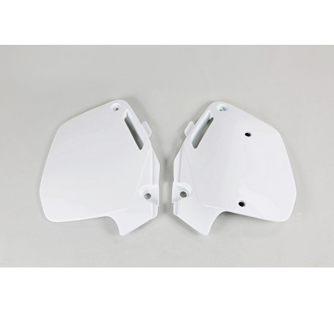 Plaques latérales UFO blanches pour Honda CR 125 / 250 / 500