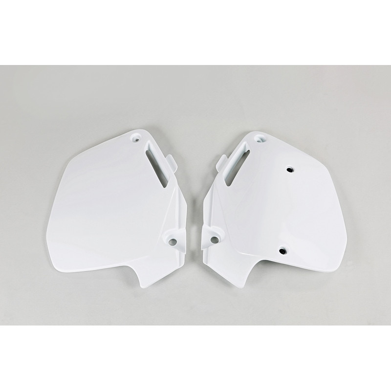 Plaques latérales UFO blanches pour Honda CR 125 / 250 / 500