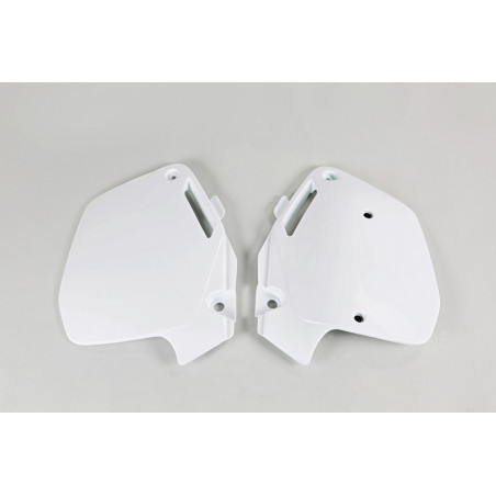 Plaques latérales UFO blanches pour Honda CR 125 / 250 / 500