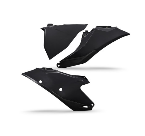 Plaques latérales UFO noires pour GasGas MC / MC-F 125 à 450