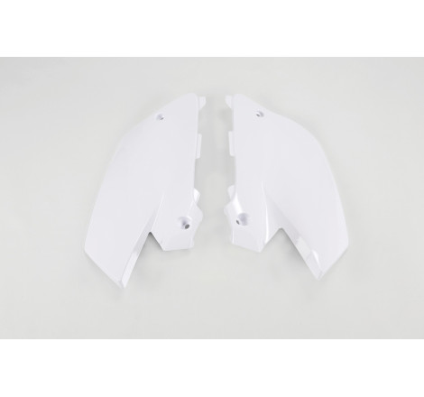 Plaques latérales UFO blanches pour Yamaha YZ 125 / 250 (2003–2014)
