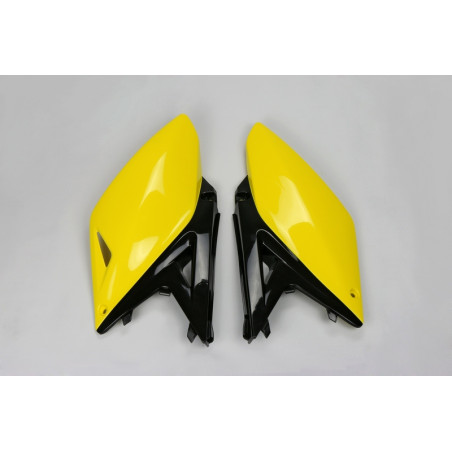 Plaques latérales UFO jaune/noir pour Suzuki RM-Z 250 (2010–2018)