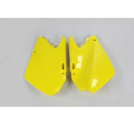 Plaques latérales UFO jaunes pour Suzuki RM 125 / 250 (2003–2005)