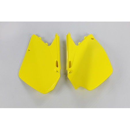 Plaques latérales UFO jaunes pour Suzuki RM 125 / 250 (2006–2008)