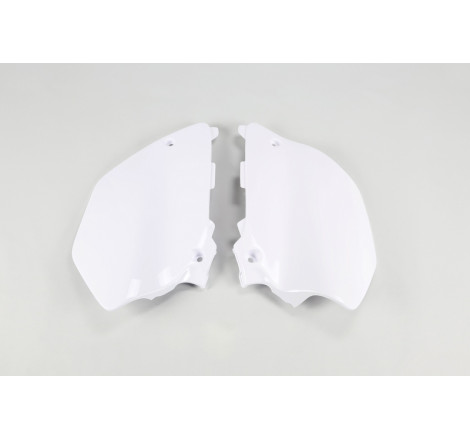 Plaques latérales UFO blanches pour Yamaha YZ 125 / 250 (2006-2014)
