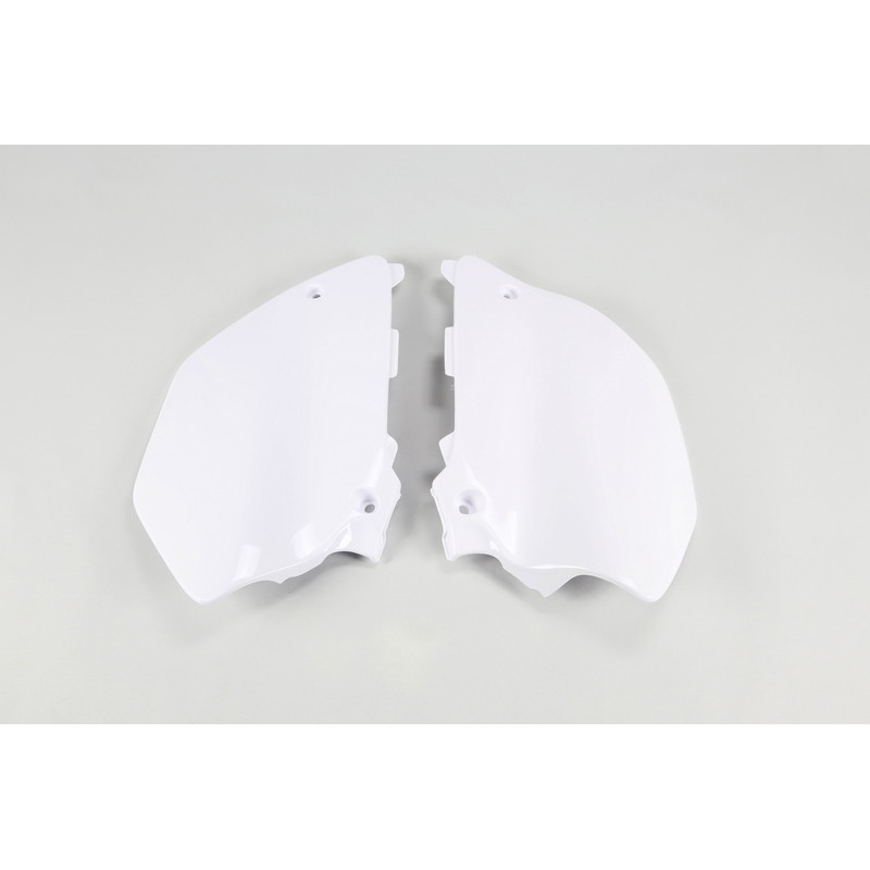 Plaques latérales UFO blanches pour Yamaha YZ 125 / 250 (2006-2014)