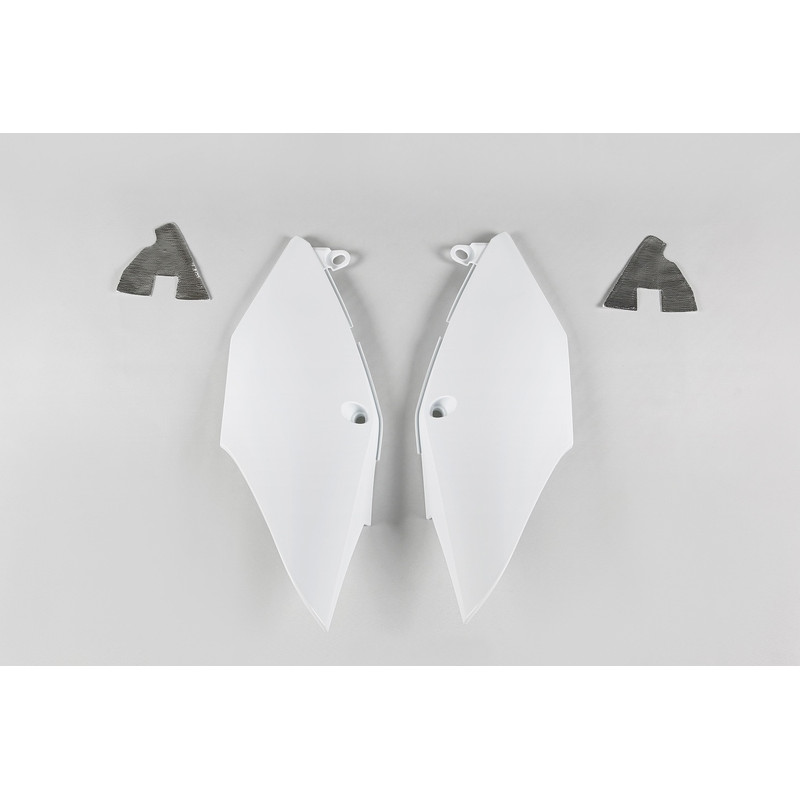 Plaques latérales UFO blanches pour Honda CRF 250 / 450