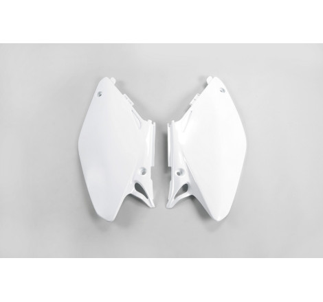 Plaques latérales UFO blanches pour Honda CR 125 / 250 (2005-2007)