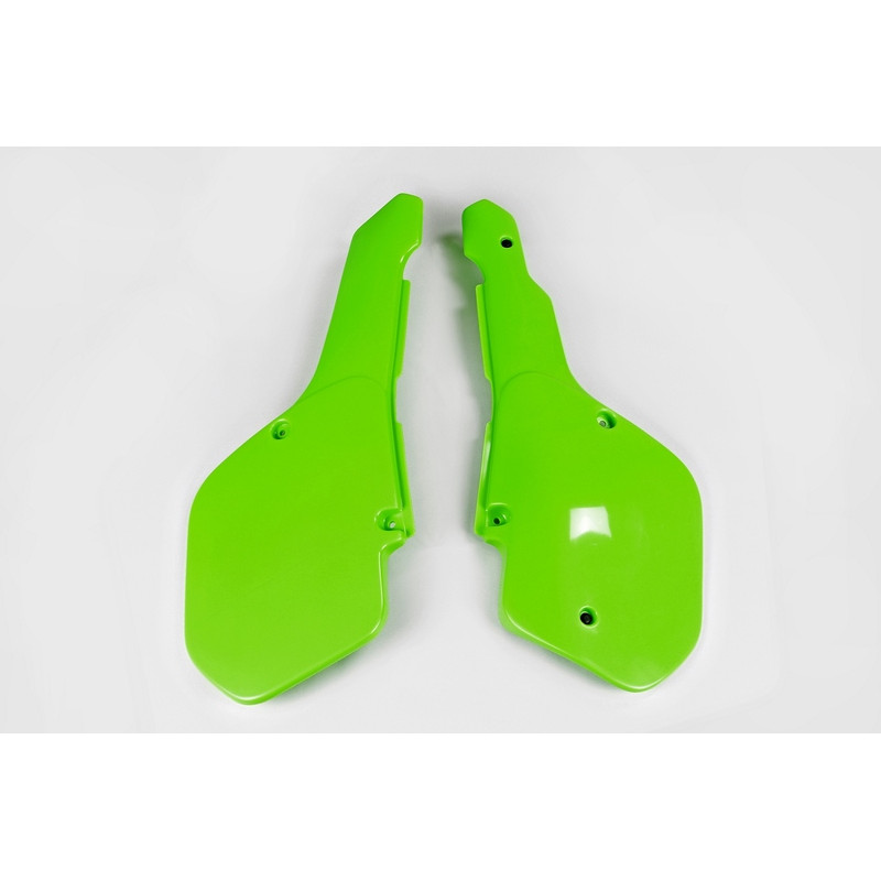 Plaques latérales UFO vertes pour Kawasaki KX 125 / 250 / 500