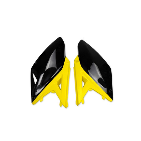 Plaques latérales UFO jaune/noir pour Suzuki RM-Z 250 (2010-2018)